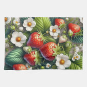 ストロベリーレッドベリーフルーツキッチンタオル キッチンタオル (横)