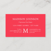 ストロベリーレッドモノグラムカスタム |名刺 名刺 (裏面)