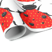 ストロベリーレディバグ ラッピングペーパー (ロールコーナー)