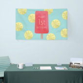 ストロベリーレモネードポプシクルガール誕生日 横断幕 (トレードショー)