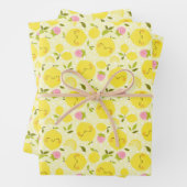 ストロベリーレモンイエローラッピング紙 ラッピングペーパーシート (インサイチュ)