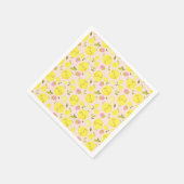 ストロベリーレモンピンク スタンダードカクテルナプキン (角)