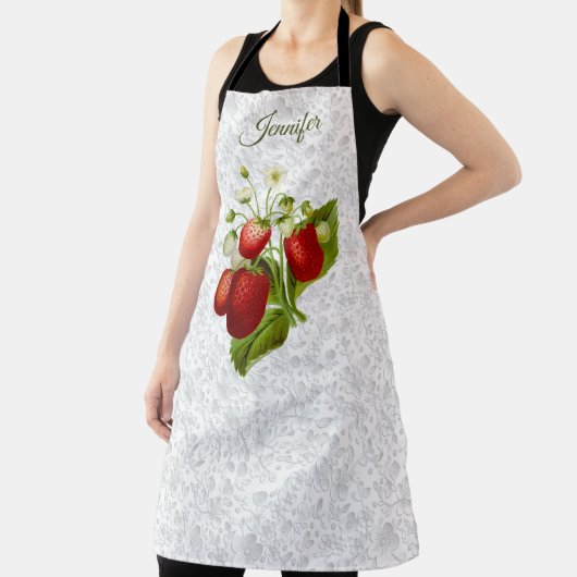 ストロベリーレースパーソナライズされたルックキッチンエプロン エプロン (インサイチュ)
