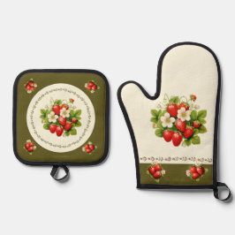 ストロベリーローデングリーンバイエルンルック 鍋つかみ&鍋敷きセット