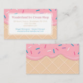 ストロベリーワッフルコーンアイスクリーム 名刺 (正面/裏面)