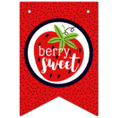 ストロベリーワン誕生日ガールベビー1st最初のパーティー バンティングフラッグ (第1の旗)