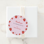 ストロベリーワン誕生日サンキューメッセージカード フェイバータグ (インサイチュ)