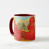 ストロベリーヴィンテージキッチンクラートアートマグ マグカップ (正面左)