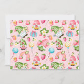 ストロベリー格言ガーデンガールの誕生日写真 招待状 (裏面)