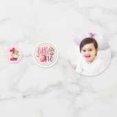 ストロベリー格言リトルワン誕生日の写真 コンフェッティ (正面)