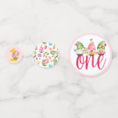 ストロベリー格言リトルワン誕生日の写真 コンフェッティ (裏面)