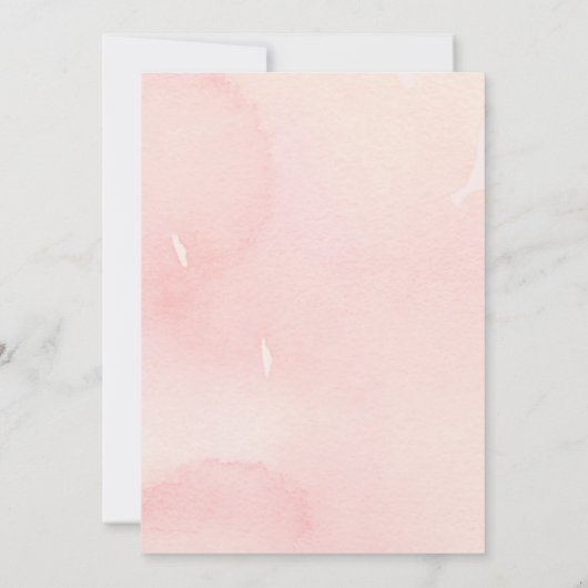 ストロベリー水玉模様ワン1歳の誕生日 招待状 (裏面)