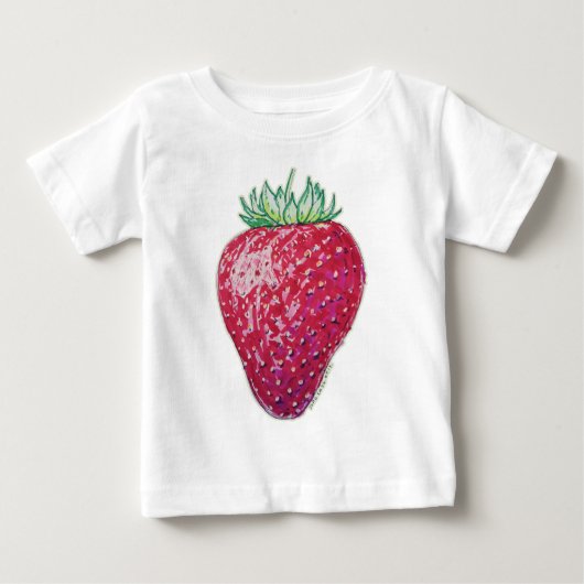 ストロベリー立体図 ベビーTシャツ (正面)