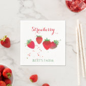 ストロベリー紙ナプキンス スタンダードカクテルナプキン (インサイチュ)