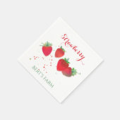ストロベリー紙ナプキンス スタンダードカクテルナプキン (角)