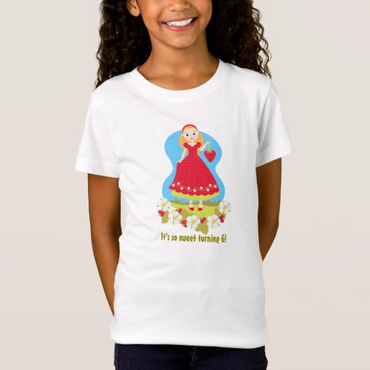 ストロベリー誕生日ガール Tシャツ (正面)