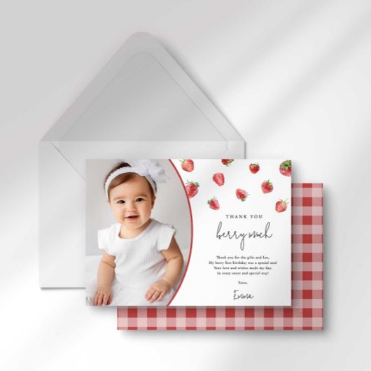 ストロベリー誕生日サンキューカードベリースウィート 招待状