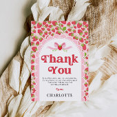 ストロベリー誕生日サンキューカード- 5 x 7 サンキューカード