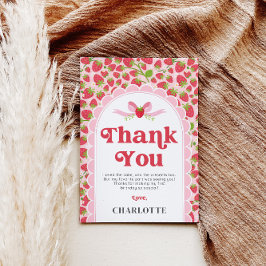 ストロベリー誕生日サンキューカード- 5 x 7 サンキューカード