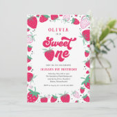 ストロベリー誕生日スウィートワンベリー1st誕生日 招待状 (スタンド正面)