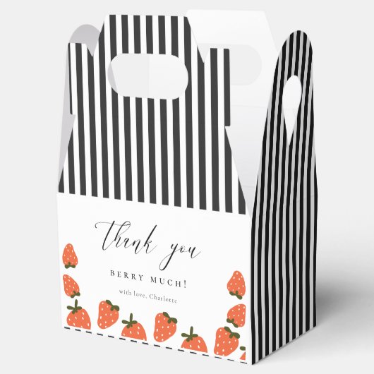 ストロベリー誕生日テーマサンキュー フェイバーボックス (オープン)
