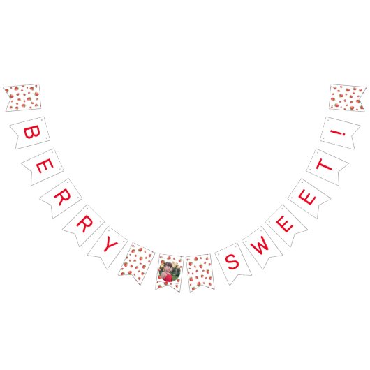 ストロベリー誕生日ベリースイートフォト バンティングフラッグ (全)