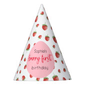 ストロベリー誕生日ベリーファースト パーティーハット (正面)