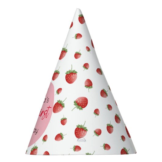 ストロベリー誕生日ベリーファースト パーティーハット (右)