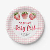 ストロベリー誕生日ベリーファースト ペーパープレート (正面)