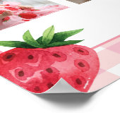 ストロベリー誕生日12フォトマイルストーンポスター ポスター (角)