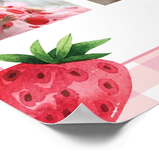 ストロベリー誕生日12フォトマイルストーンポスター ポスター (角)