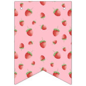 ストロベリー1stバースデーベリーの最初の写真 バンティングフラッグ (第1の旗)