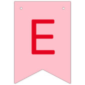 ストロベリー1stバースデーベリーの最初の写真 バンティングフラッグ (第3の旗)