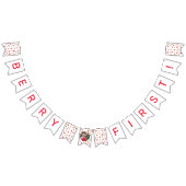 ストロベリー1stバースデーベリーの最初の写真 バンティングフラッグ (全)