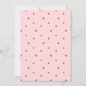 ストロベリー1stバースデーベリースイートピンク誕生日 招待状 (裏面)