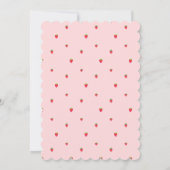 ストロベリー1stバースデーベリースイートピンク誕生日 招待状 (裏面)