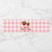 ストロベリー1stバースデーベリーファースト誕生日 ペットボトルラベル (シングルラベル)