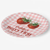 ストロベリー1stバースデーベリーファースト誕生日 ペーパープレート (アングル)