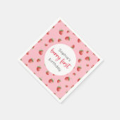 ストロベリー1stバースデーベリーFirst スタンダードカクテルナプキン (角)