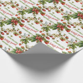 ストロベリー1stバースデーベリーFirst ラッピングペーパー (角)