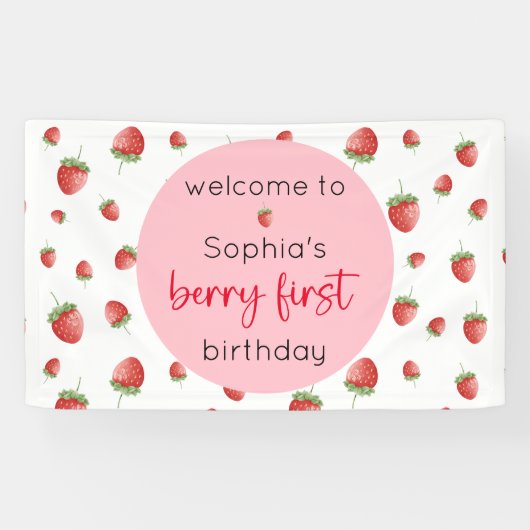 ストロベリー1stバースデーベリーFirst 横断幕 (横)