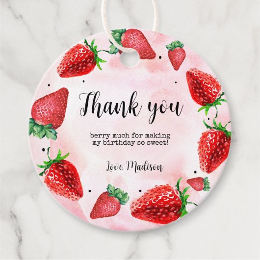 ストロベリー1stバースデーベリーFirst Friendsラベル フェイバータグ (正面)