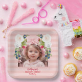 ストロベリー1stベリースイーツ誕生日ウェルカムサイン ペーパープレート (パーティー)