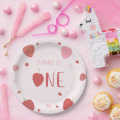 ストロベリー1stベリーファースト誕生日プレート ペーパープレート (パーティー)
