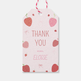 ストロベリー1stベリーファースト誕生日メッセージカード ギフトタグ