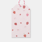 ストロベリー1stベリーファースト誕生日メッセージカード ギフトタグ (裏面)