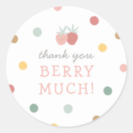 ストロベリー1st誕生日パーティーサンキューベリーマート ラウンドシール