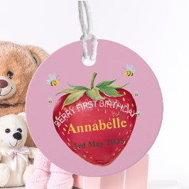 ストロベリー1st誕生日パーティーベリー最初 フェイバータグ