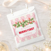 ストロベリー1st誕生日パーティーベリー最初 フェイバーバッグ (クリップ留めされた状態)