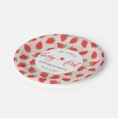 ストロベリー1st誕生日パーティーベリー最初 ペーパープレート (アングル)